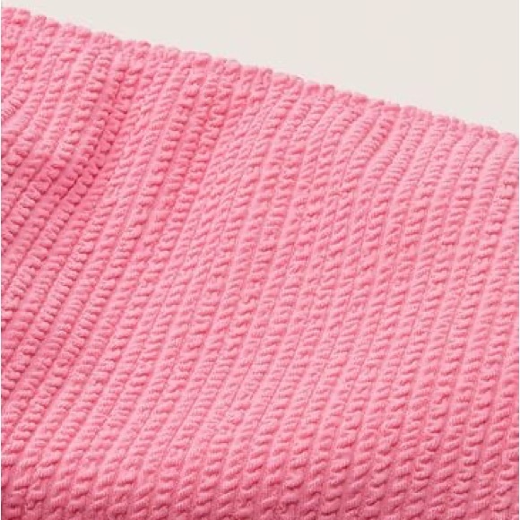 Victoria's Secret PINK Crinkle Bikini Top - Barbie Bandeau Strapless Swim Top - Picture 4 of 5